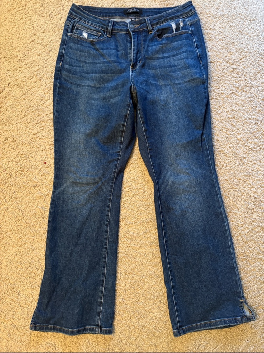 Judy Blue Women's Dark Wash Flare Jeans - Blue